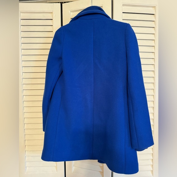 J Crew Italian wool Lodge Coat in vibrant blue. Great used condition. - Picture 3 of 9